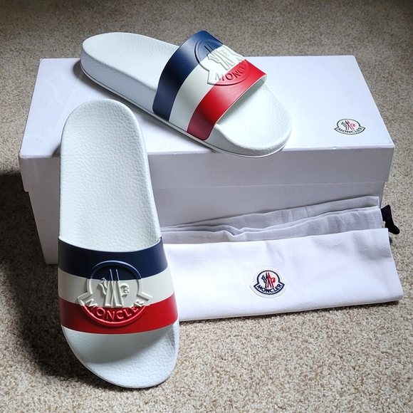 NIB Moncler Jeanne Slide Sandal Sz 9 - Picture 1 of 9